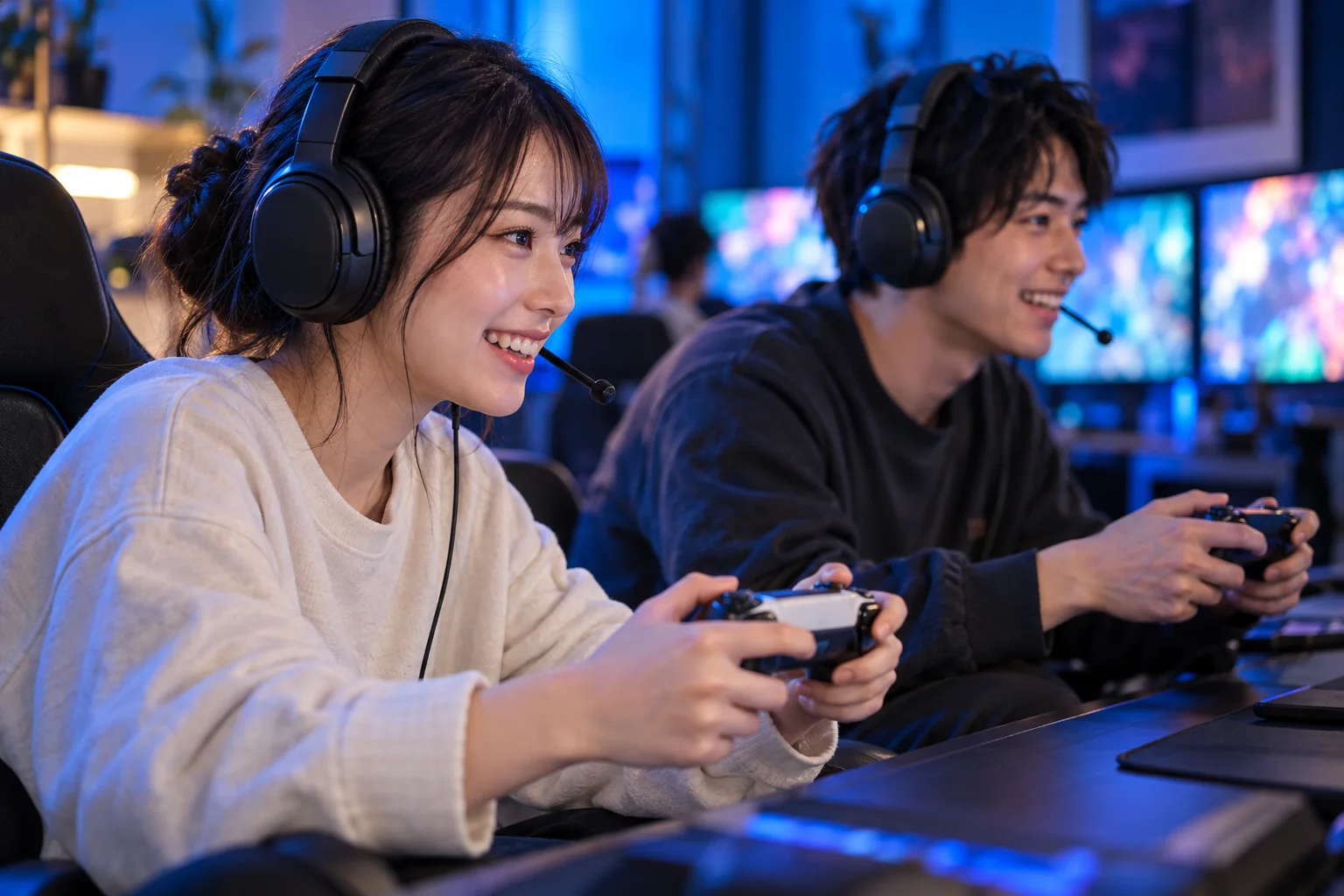仲間とゲームを楽しむeスポーツコミュニティのイメージ